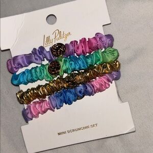 Lilly Pulitzer Satin Scrunchies, 4 Piece Scrunchie Set